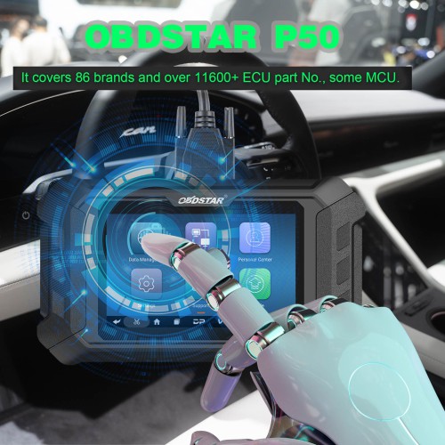 2024 Newest OBDSTAR P50 Airbag Reset Tool SRS Reset Equipment Covers 86 Brands and Over 11800+ ECU Part No.