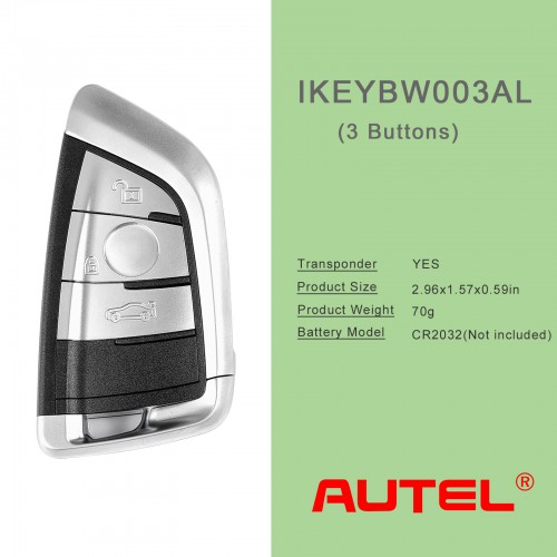 AUTEL IKEYBW003AL Razor Style BMW 3 Buttons Smart Universal Key 5Pcs/Lot