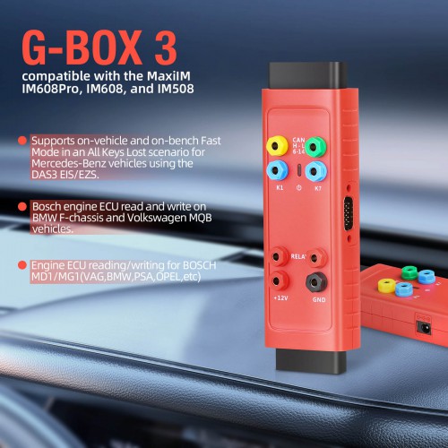 Autel G Box3 G-BOX3 Programming Adapter for Mercedes Benz BMW Bosch MG1 MD1 Works with Autel IM608 PRO II IM608 IM508S KM100 OTOFIX IM1 IM2