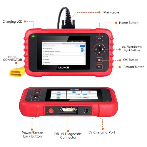 WiFi Launch CRP123X OBD2 Scanner for ABS SRS Engine Transmission One-Click Lifetime Free Update DHL Free Shipping