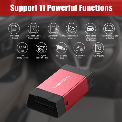 EUCLEIA Tabscan T2 Bluetooth Full System Scan Tool for Android Phone with One Free Car Brand Software