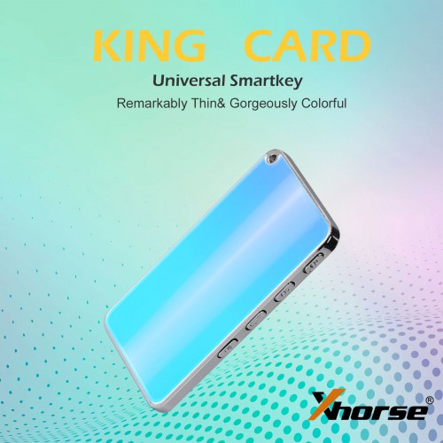 Xhorse King Card Key Slimmest Universal Smart Remote 4 Buttons XSKC04EN XSKC05EN Sky Blue