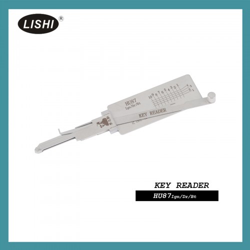 LISHI HU87 Direct Reading Flat Milling without Opening Directly Reading Door Lock Tail Box and Ignition Lock 2-in-1 Tool