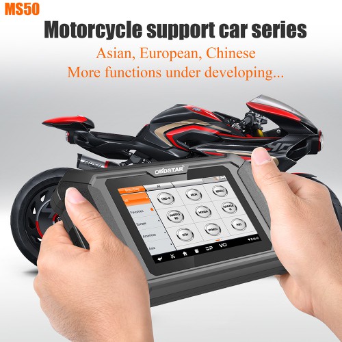 OBDSTAR MS50 Standard Version Motorcycle Scanner Motorbike Diagnostic Key Programming and ECU Remap Tool 2 Free Update Online