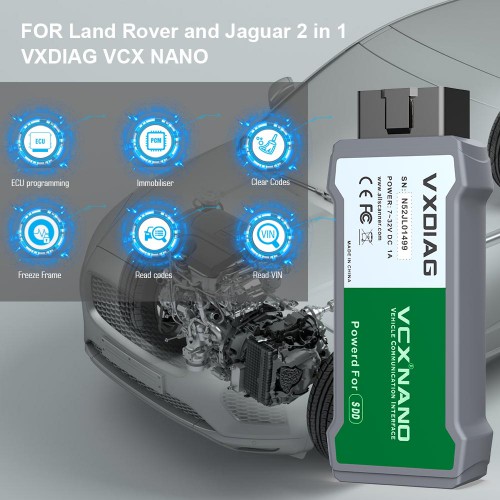 VXDIAG VCX NANO for JLR Land Rover and Jaguar SDD Software V164