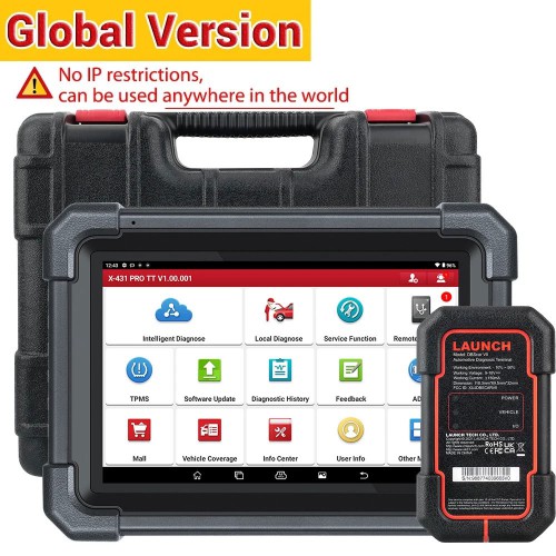 2024 New Launch X431 PRO TT Global Version 8'inch Car Diagnostic Tool DBScar VII Supports CAN FD DoIP ECU Coding Active Test