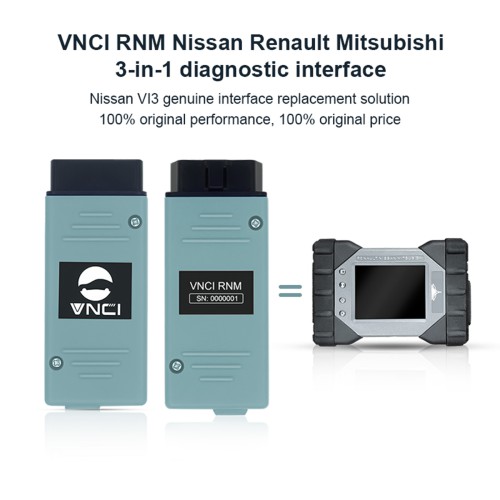 2024 VNCI RNM Nissan Renault Mitsubishi 3-in-1 Diagnostic Tool Compatible with Original Drivers Supports USB, WiFi and WLAN