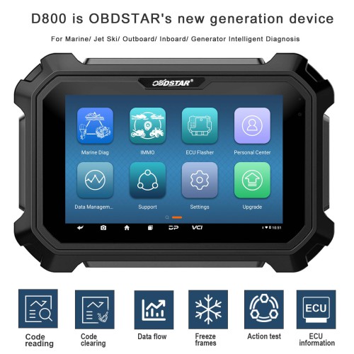 OBDSTAR D800 A+B+C+D Marine Diagnostic Tool  for Jetski, Outboard, Inboard, Generator 1 Year Update Online