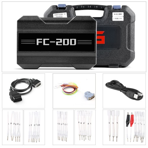 CG FC200 ECU Programmer Full Version with New Adapters Set 6HP & 8HP MSV90 N55 N20 B48 B58 and MPC5XX Adapter for EDC16 ME9.0 etc