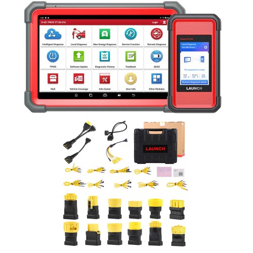 [Both Cars and Trucks] 2024 LAUNCH X431 Pro5 Diagnostic Tool plus Heavy Duty Truck Software Adapter Set for 12V & 24V Cars and Trucks