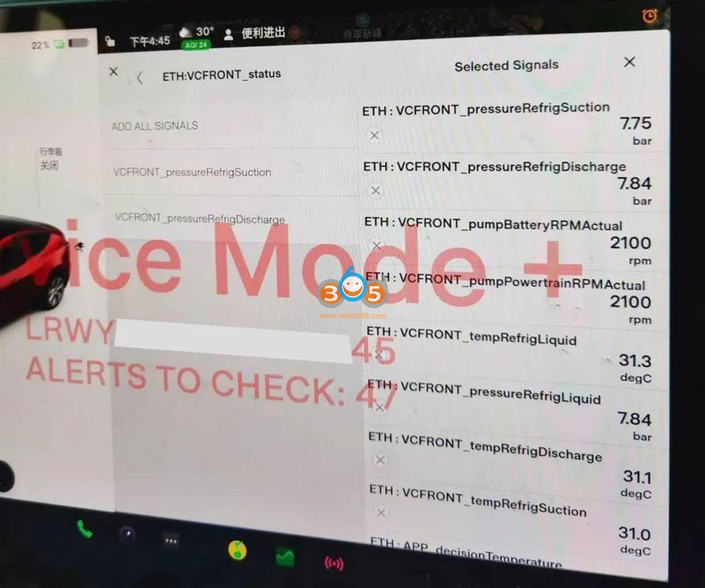 Enable Tesla Service Mode with Launch X431 and LAN Cables 14