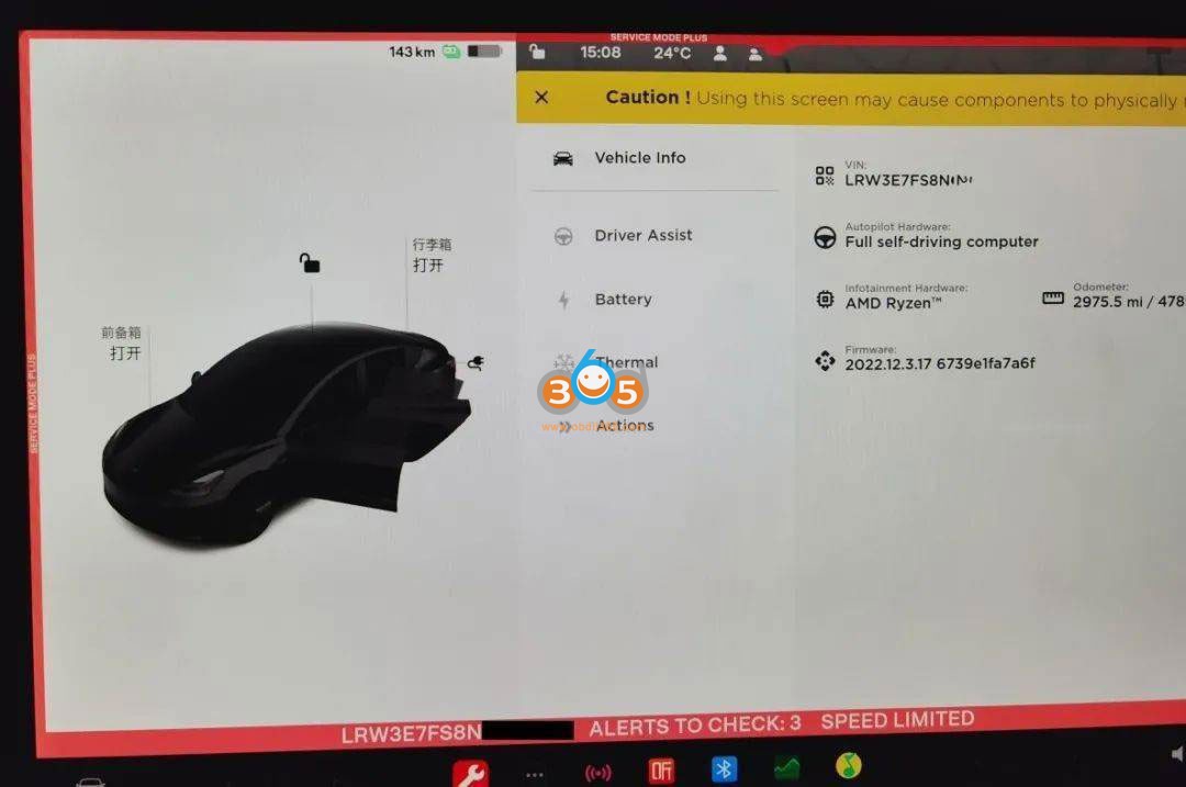 Enable Tesla Service Mode with Launch X431 and LAN Cables 18