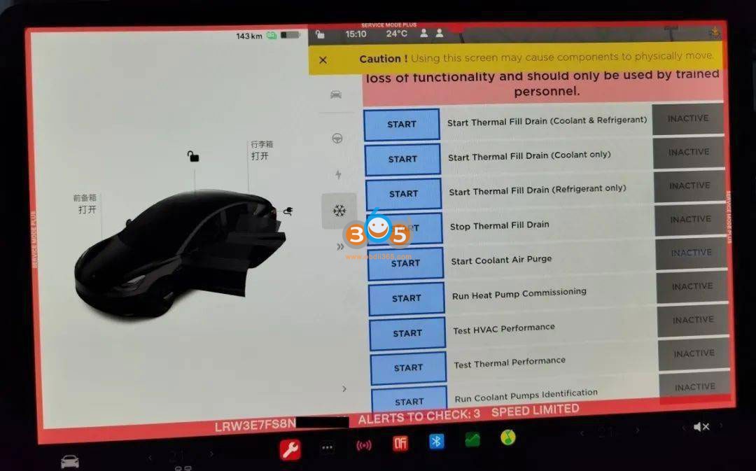 Enable Tesla Service Mode with Launch X431 and LAN Cables 22