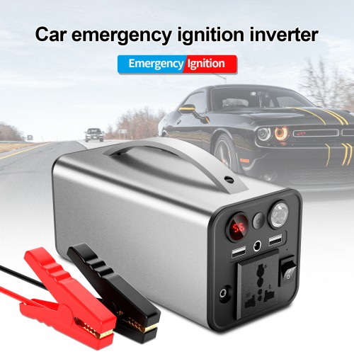 Newest 180W AC 110V Car Ignition Inverter Outdoor Power Supply USB Portable Power Station Emergency Start 3 in 1