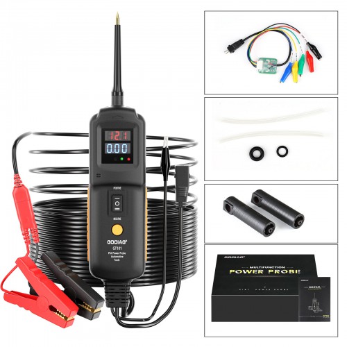 GODIAG GT101 4 in 1 DC 6-40V Circuit Tester Power Probe Relay Tester and Fuel Injector Cleaner with LED Display