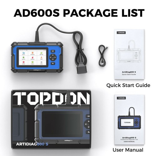 2024 WIFI TOPDON Artidiag 600S AD600S Mid-level 4 System Diagnostic Scanner, 8 Reset Services Supports Access FCA SGW Gateway