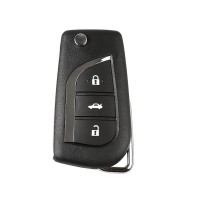 XHORSE XNTO00EN Wireless Universal Remote Key Toyota Style 3 Buttons Remotes for VVDI Key Tool English Version 5pcs