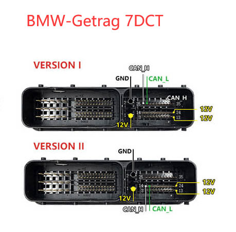 GT107 BMW 7-dual-clutch (GETAG 7DCT) gearbox Pinout