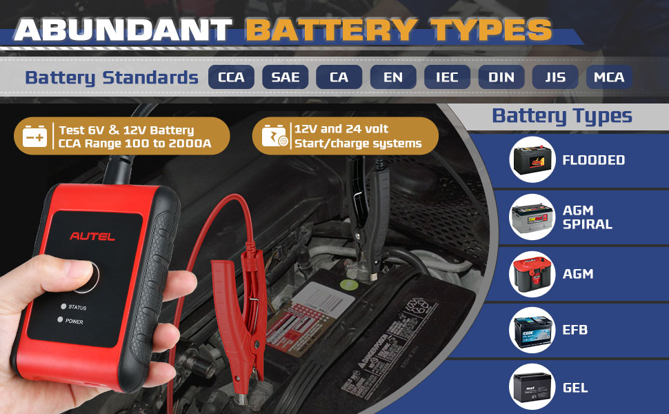autel bt506 test battery