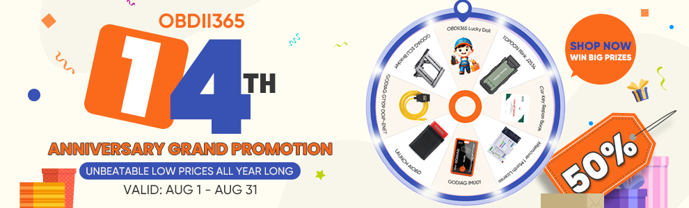 OBDII365 14Th Anniversary Sale