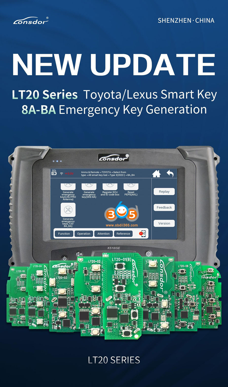 LT20 Series adds 8A BA Toyota/Lexus Smart Key