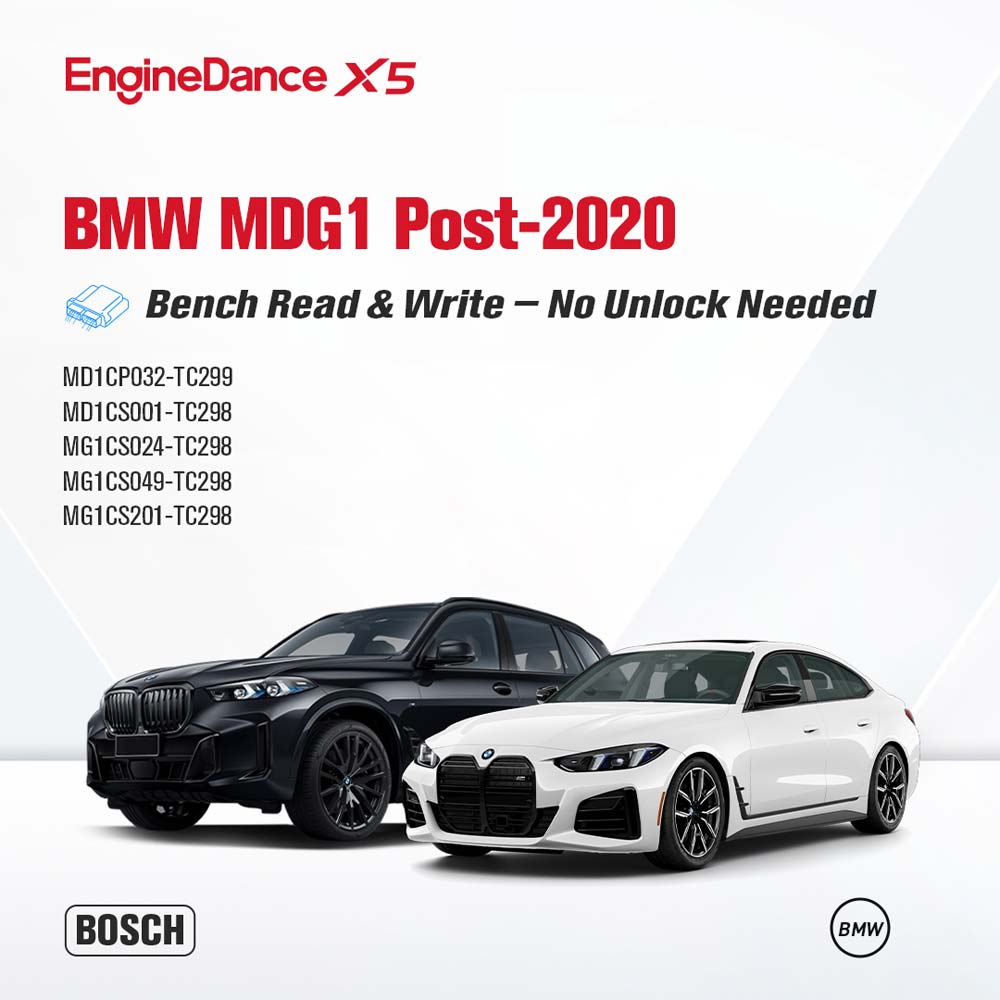 EngineDance X5 Update BMW MDG1 ECU Bench Unlocking