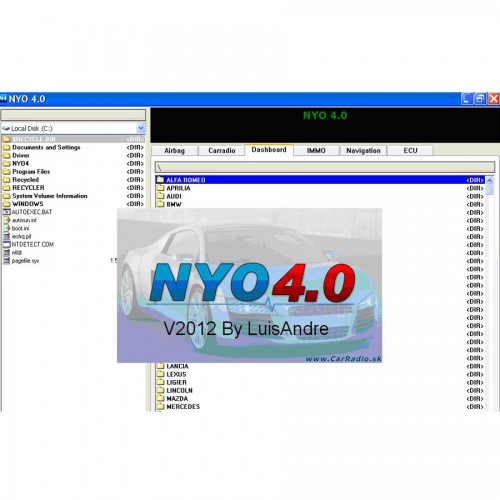 2012 NYO V4.0 Full for Odometer RadioCar Airbag Navigator