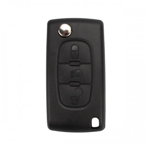 Remote Key Shell 3 Button For Peugeot Flip ( Light Button and without Battery Location) 5pcs/lot