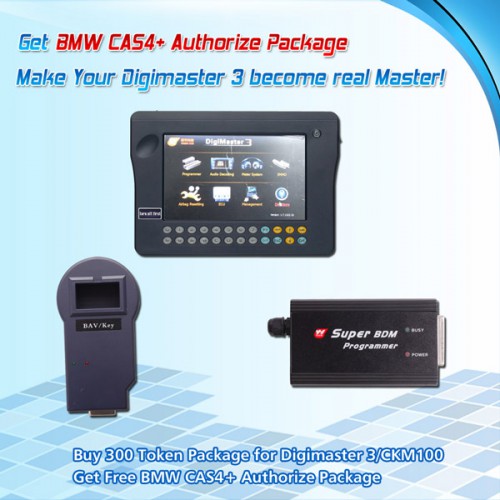 Buy 200 Tokens for Digimaster 3/CKM100 Get Free BMW CAS4+ Authorize Package