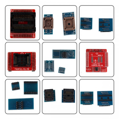 Full Set 21pcs Socket Adapters for Super Mini Pro TL866A/TL866CS EEPROM Programmer