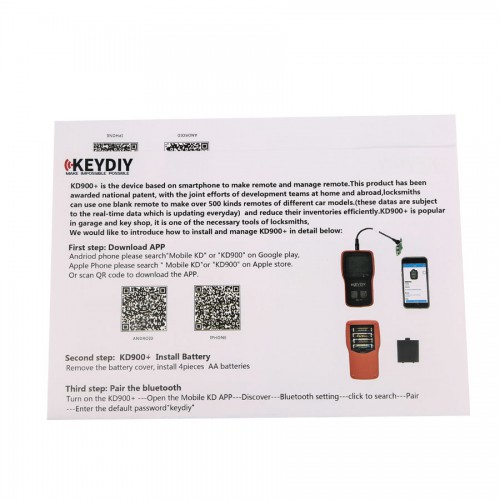 Newest KEYDIY KD900+ Bluetooth Remote Maker for IOS/Android Smartphone