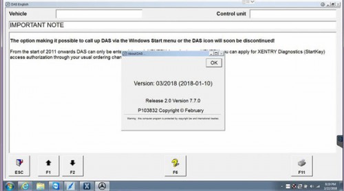 V2018.3 MB SD Connect Compact C4 Software WIN7/WIN10 256GB SSD