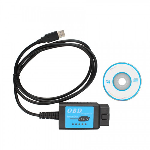 USB ELM327 V1.4 Plastic OBDII EOBD CANBUS ELM 327 Scanner Free Shipping