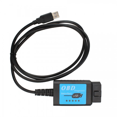 USB ELM327 V1.4 Plastic OBDII EOBD CANBUS ELM 327 Scanner Free Shipping