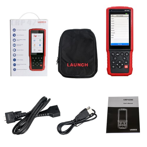 [US UK Ship] LAUNCH X431 CRP429C Four System Auto Diagnostic tool for Engine ABS SRS AT + 11 Service Functions Update Online