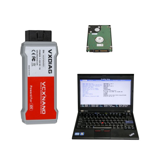 USB VCX NANO Ford/Mazda, JLR or GM/Opel or WIFI VCX NANO Toyota with 500GB Software HDD  Pre-installed on Lenovo X220 Laptop