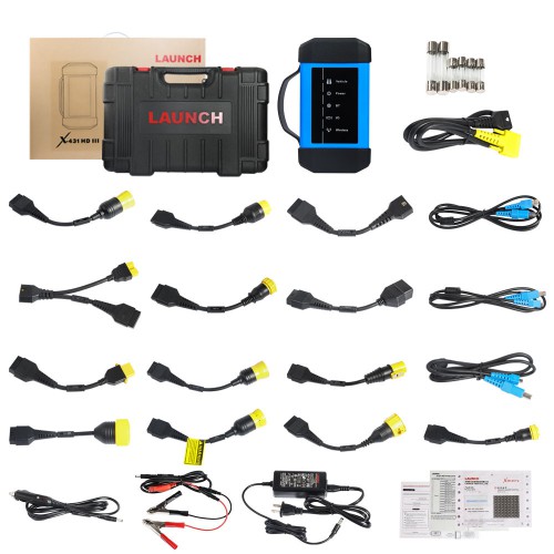 [EU US Ship] Launch X431 V+ Global Version Bi-Directional Diagnostic Scanner and HD3 HD III Truck Module for Gasoline and Diesel Vehicles