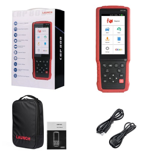 Launch CRP808 Diagnostic Scanner for American European and Asian Vehicles with Special Functions