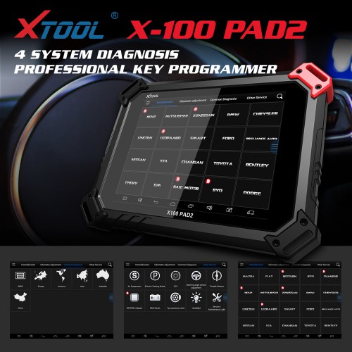 [JULY MEGA SALE] (UK US EU Ship No Tax) XTOOL X100 X-100 PAD2 Pro Key Programmer Full Version 2 Years Free Update with KC100 Adapter