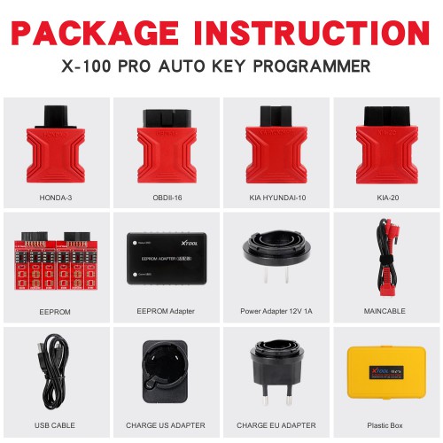 XTOOL X100 Pro2 Auto Key Programmer Mileage Adjustment including EEPROM Adapter Free Update Online
