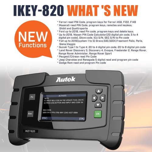 (US Ship No Tax) Xhorse VVDI Key Tool Max Key Programmer Plus Autek IKey820 Universal Car OBD Key Programmer with Free Tokens