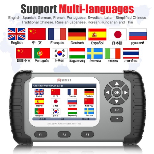 (EU UK US Ship No Tax) VIDENT iAuto702 iAuto 702 Pro Multi-Application Service Tool 39 Special Functions 3 Years Update Online
