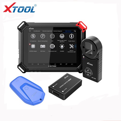 XTOOL X100 Pad2 Pro Full with KC100 Key Programmer and KS-01 Toyota All Smart Keys Lost Emulator (UK/US Ship)