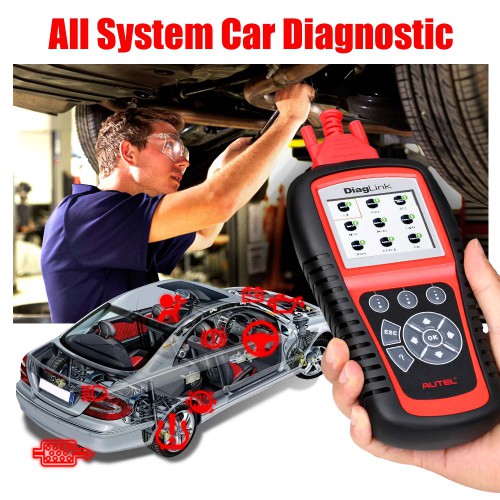 AUTEL Diaglink OBD2 Scanner All System Car Diagnostic Tool  DIY Version of MD802