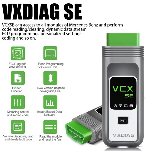 Wifi VXDIAG VCX SE BENZ Diagnostic & Programming Tool with 2021.12 Software SSD Supports Almost all Benz Cars from 1996 to 2020 Free DONET