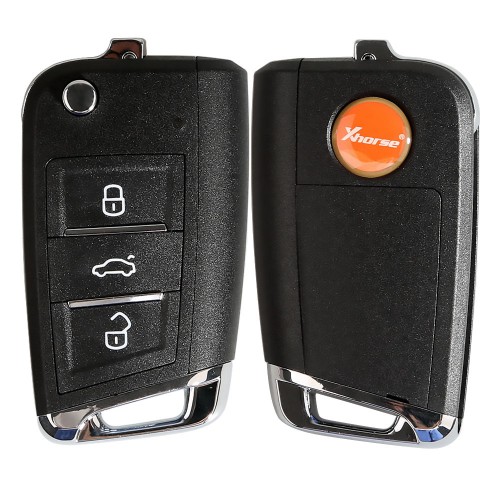Xhorse VW MQB XKMQB1EN 3 Buttons Flip Regular Key 10 Pcs
