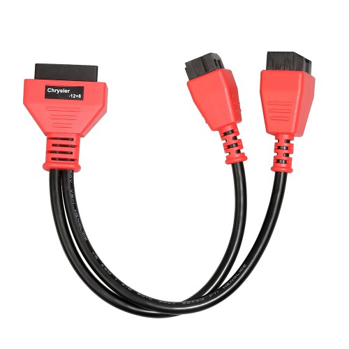 [EU UK US SHIP NO TAX] Autel Chrysler Dodge Jeep Fiat Alfa 12+8 OBDII Cable Adapter for MaxiSys Elite MS908 MS908P MS908S Pro