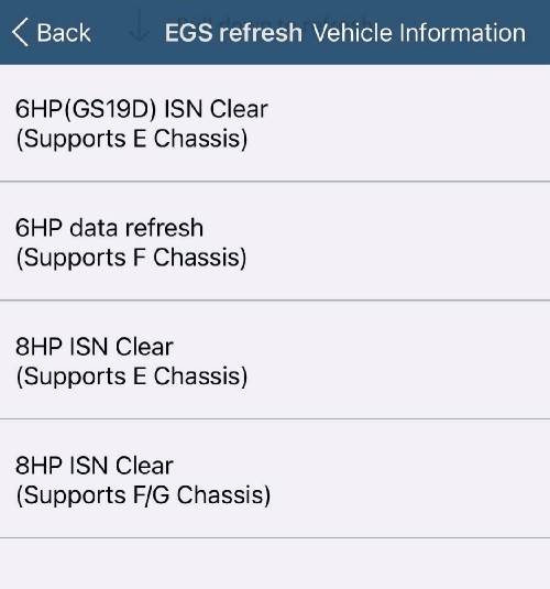 BMW E Chassis 8HP EGS ISN Clear A51D Authorization for YANHUA Mini ACDP Used with Module 11