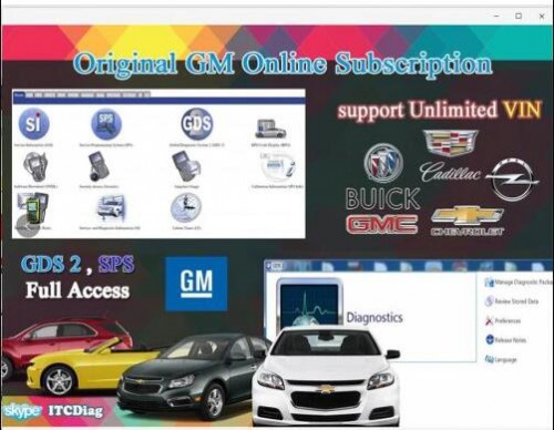One Year Original GM Online Programming Software GM SPS Subscription for GM MDI2 Tech2 VCM II VXDIAG