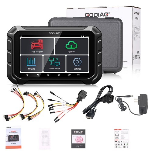 [US UK Ship] GODIAG GD801 ODOMASTER OBDII Mileage Correction Tool Better Than OBDStar X300M with Free FCA 12+ 8 Cable